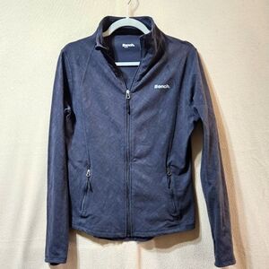 Bench Women's Dark Gray, Patterned Zip-Up Soft Shell Jacket In XL